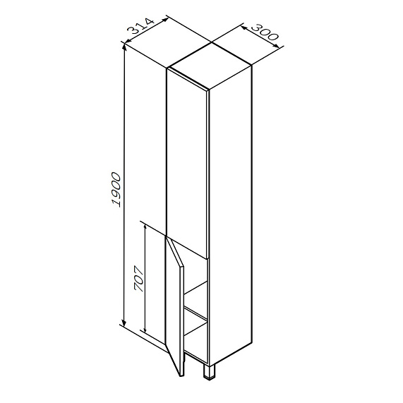 Мебель для ванной 60 AM.PM Gem напольная, белый глянец напольная-5