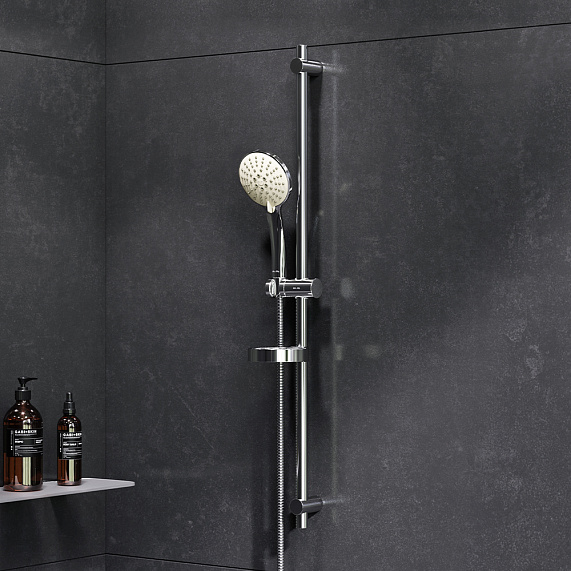 Душевой гарнитур AM.PM Spirit F0170064 штанга, шланг, лейка 5 режимов, хром