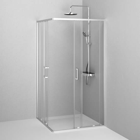 Душевое ограждение без поддона 100x100 AM.PM Above W9XG-403-100100-MT профиль серебристый-13