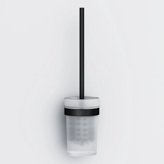 Ершик для унитаза AM.PM X-Joy A85A33322 со стеклянной настенной подставкой, черный-2