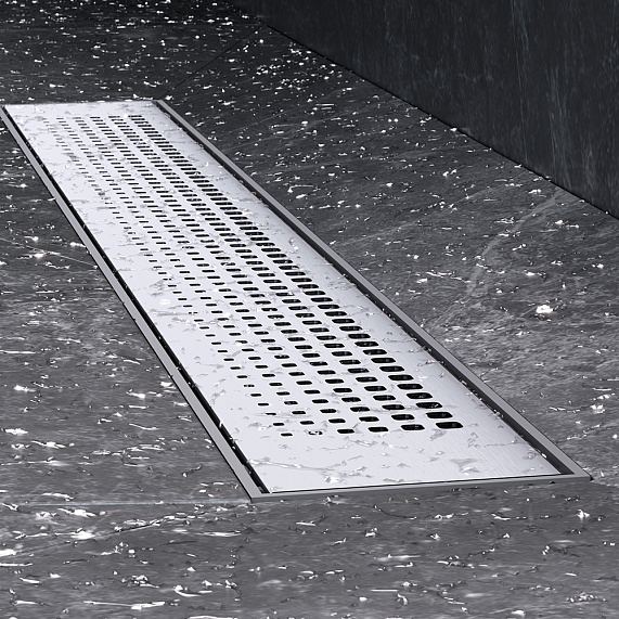 Душевой трап (лоток) 60 AM.PM PrimeFlow W02SC-P11-060-01SB комбинированный затвор со стальной матовой решеткой-6