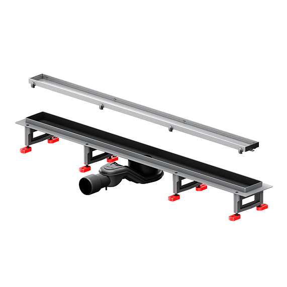 Душевой трап (лоток) 80 AM.PM MasterFlow W01SC-U11-080-04SB комбинированный затвор со стальной матовой решеткой под плитку-20