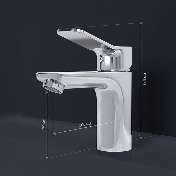 Смеситель для раковины (умывальника) AM.PM X-Joy F85A02100 хром-7