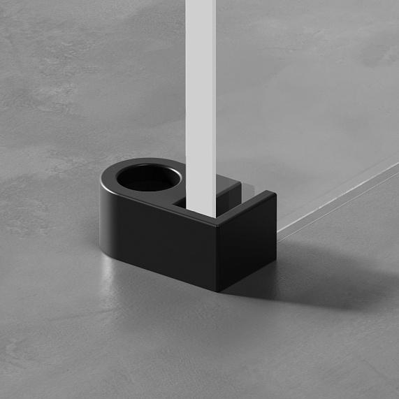 Душевая перегородка 120x195 AM.PM X-Joy W94WI-120-F1-BTE прозрачное стекло, профиль черный матовый-4