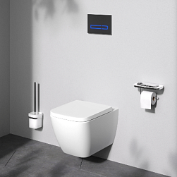 Унитаз подвесной AM.PM Gem C901901SC безободковый с сиденьем микролифт, белый