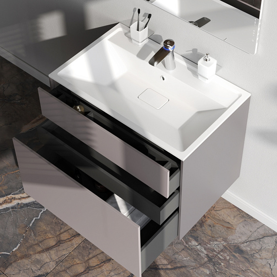 Тумба с раковиной 80 AM.PM Inspire 2.0 M50AFHX0803EGM подвесная серый матовый-1