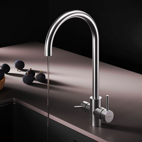 Смеситель для кухни AM.PM X-Joy S F85B07711 высокий, с каналом питьевой воды, сатин-2