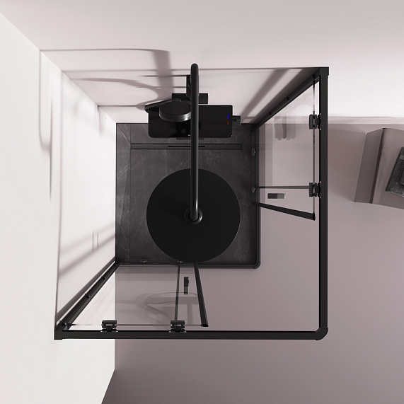 Душевое ограждение без поддона 80x80 AM.PM Above W9XG-403-8080-BT профиль черный-2