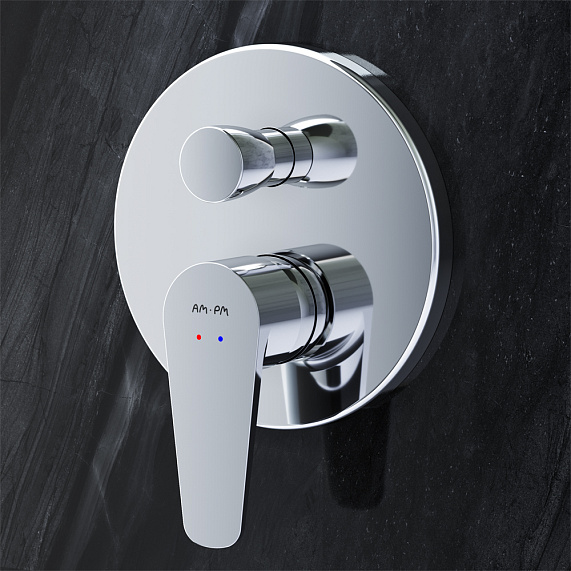 Смеситель для ванны и душа AM.PM Inspire F5085000 хром встраиваемый-2