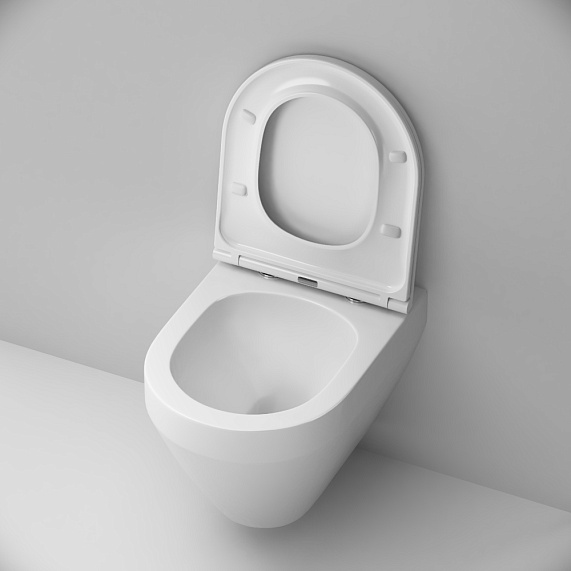 Унитаз подвесной AM.PM Spirit V2.0 C701900SC безободковый с сиденьем микролифт, белый-6