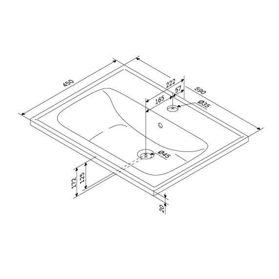 Тумба с раковиной 60 AM.PM X-Joy M85AFSX06021WG напольная на ножках белый глянец-1