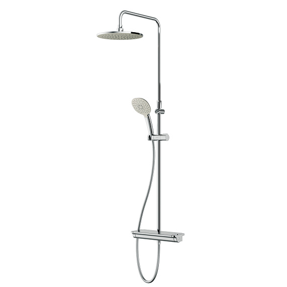 Душевая система AM.PM Spirit 2.0 F0770A400 стойка с тропическим душем, термостатом, смесителем, хром-11