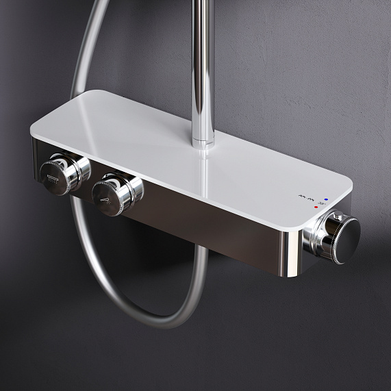 Душевая система AM.PM Inspire 2.0 F0750A400 стойка с тропическим душем, термостатом, хром-2