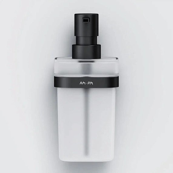 Дозатор для мыла настенный стеклянный AM.PM Func A8F36922 черный-3