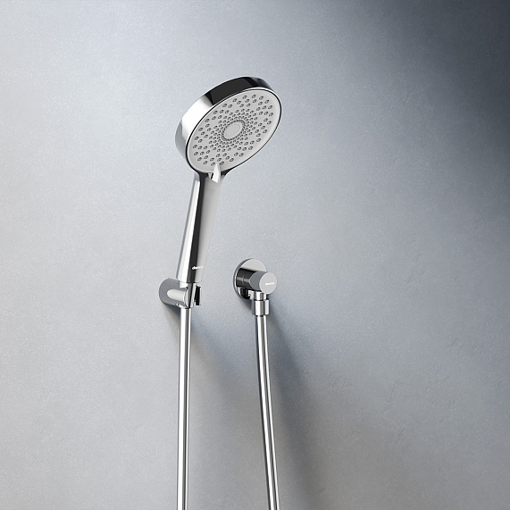 Встраиваемая душевая система Damixa Apollo 947520000 хром: тропический верхний душ, ручной душ-4
