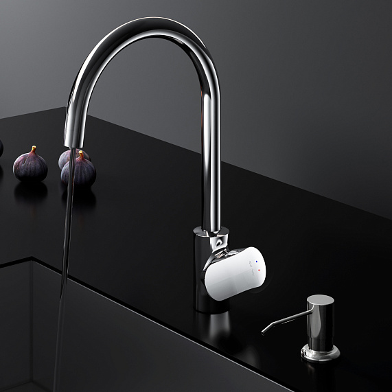 Смеситель для кухни AM.PM Like F8007T00 высокий с каналом питьевой воды, хром + дозатор моющего средства-2