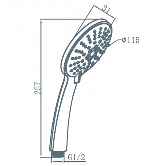 Лейка для душа AM.PM Spirit F0270064 хром-2