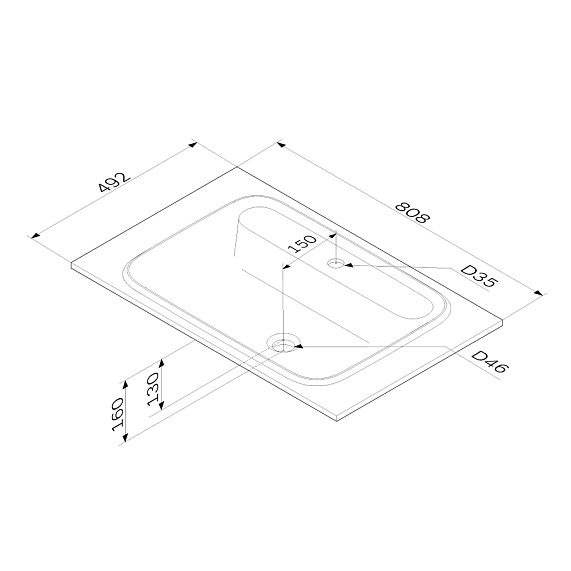 Тумба с раковиной 80 AM.PM Func M8FFUX0801OF подвесная/напольная на ножках под дерево-1