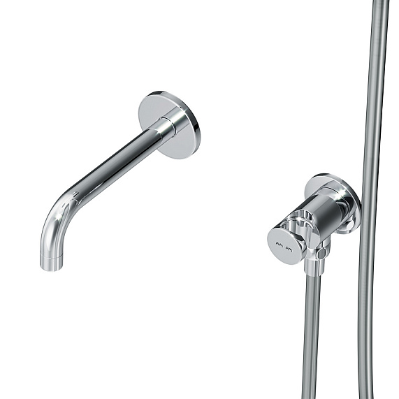 Встраиваемая душевая система AM.PM X-Joy FB85A3RH30 хром: тропический верхний душ, излив с душевой лейкой-8