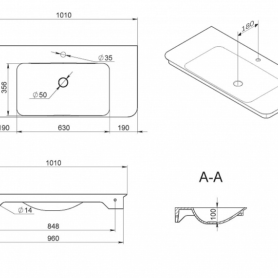 Тумба с раковиной 100 AM.PM Sensation M30FHX1002TF подвесная под дерево табачный дуб-1