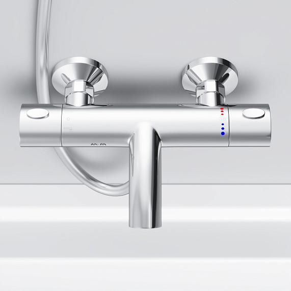 Смеситель для ванны и душа AM.PM Sense F7550064 термостат, хром-3