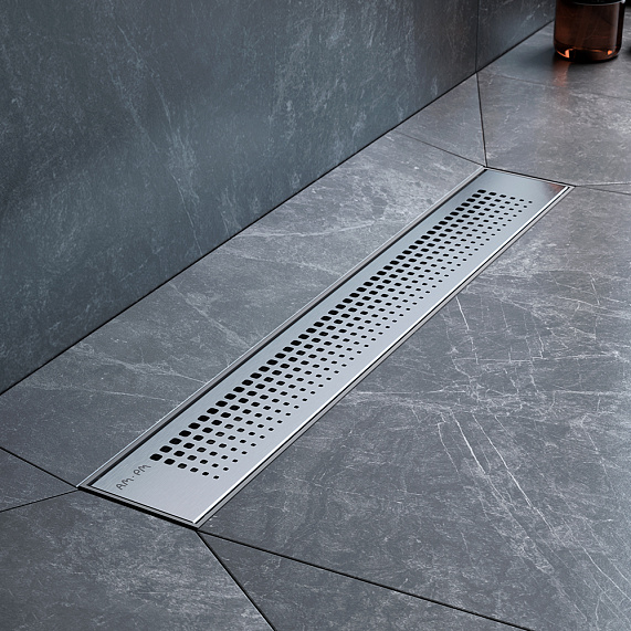 Душевой трап (лоток) 50 AM.PM PrimeFlow W02SC-P11-050-01SB комбинированный затвор со стальной матовой решеткой-4