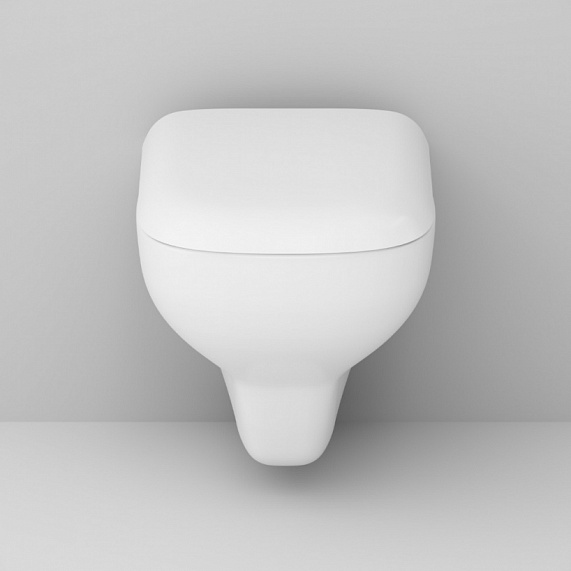 Унитаз подвесной безободковый с инсталляцией AM.PM Like IS49001.801700 сиденьем микролифт, белой пневм. клавишей-2