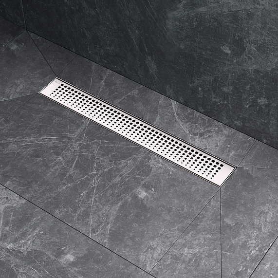 Душевой трап (лоток) 50 AM.PM MasterFlow W01SC-P11-050-01SB комбинированный затвор со стальной матовой решеткой-5