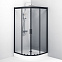 Душевое ограждение без поддона 100x100 AM.PM Gem W90G-401-100BT профиль черный матовый