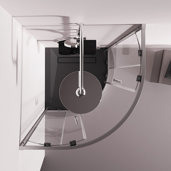 Душевое ограждение без поддона 80x80 AM.PM Above W9XG-401-8080-MT профиль серебристый-2