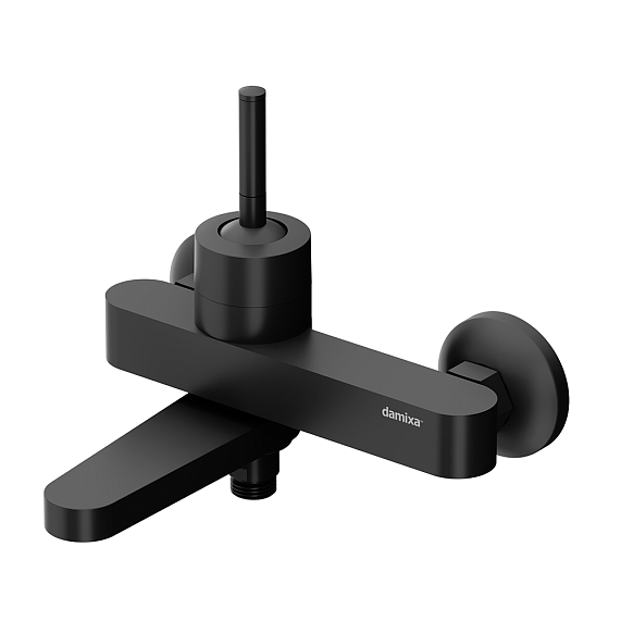 Смеситель для ванны и душа Damixa Arc 291000300 поворотный излив, черный-2