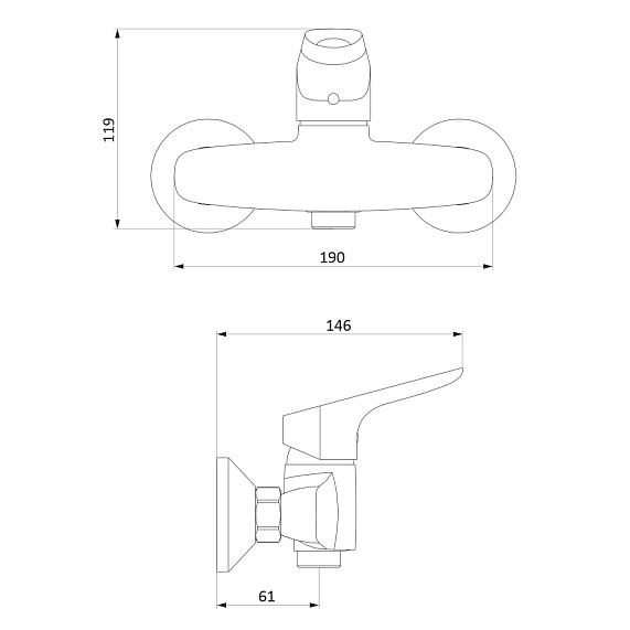 Смеситель для душа Damixa Jupiter 772000001 хром-2