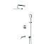 Встраиваемая душевая система AM.PM X-Joy FT85A3RH40 хром: тропический верхний душ, излив с душевой лейкой, термостат