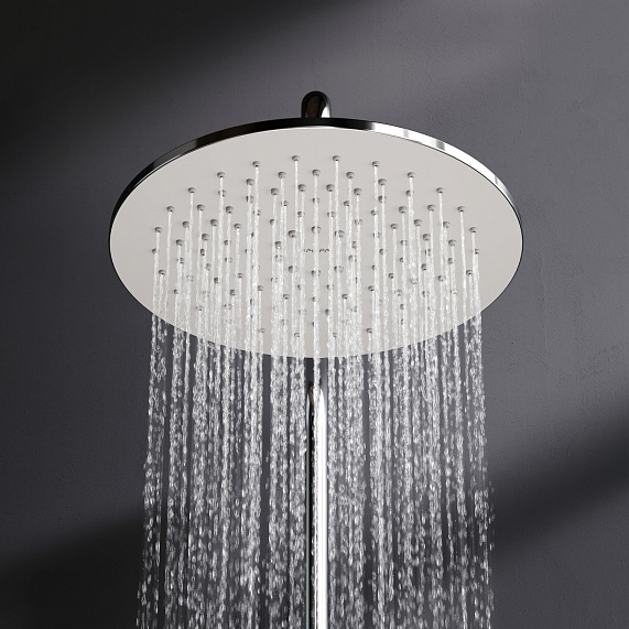 Душевая система AM.PM Spirit 2.0 F0770A400 стойка с тропическим душем, термостатом, смесителем, хром-4