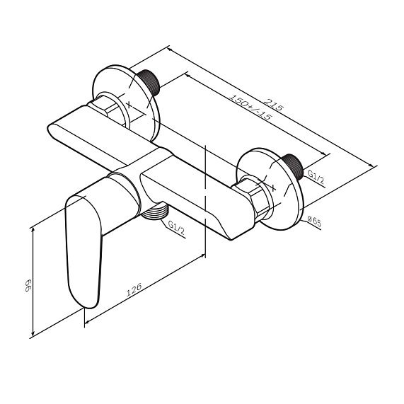 Смеситель для душа AM.PM Above F9X20000 хром-12