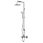 Душевая система AM.PM X-Joy F40885A34 стойка с тропическим душем, хром + смеситель для ванны хром