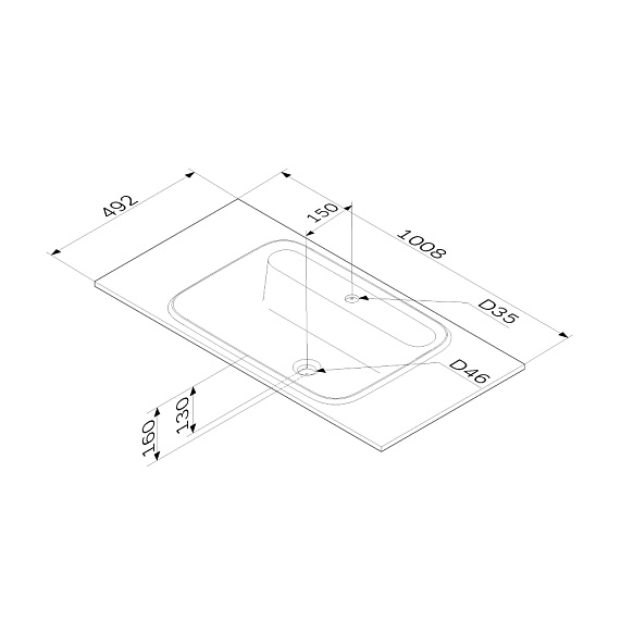 Тумба с раковиной 100 AM.PM Func M8FFUX1001OF подвесная/напольная на ножках под дерево-1