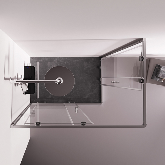 Душевое ограждение без поддона 120x80 AM.PM Above W9XG-403-12080-MT профиль серебристый-2