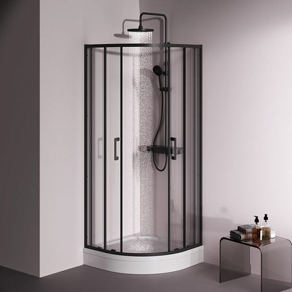 Душевое ограждение без поддона 80x80 AM.PM Above W9XG-401-8080-BT профиль черный-5