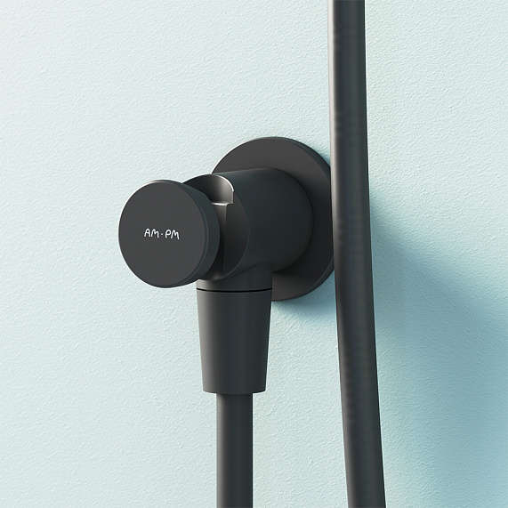 Встраиваемая душевая система AM.PM X-Joy FP85A1RH22 черная: тропический верхний душ, ручной душ-4