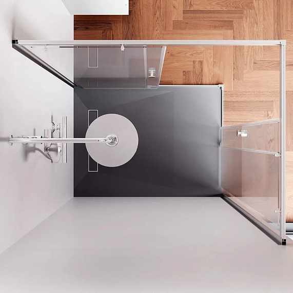 Душевое ограждение без поддона 120х90 AM.PM X-Joy W94G-403-12090-MT профиль серебристый-2