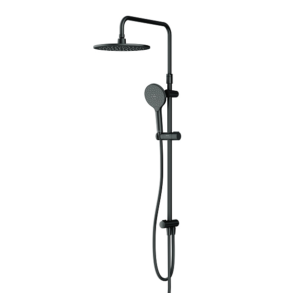 Душевая система AM.PM Like F0780022 стойка с тропическим душем, черная матовая-10