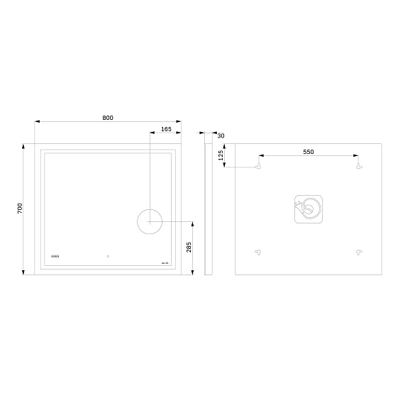 Мебель для ванной 75 AM.PM Gem подвесная, графит подвесная-9