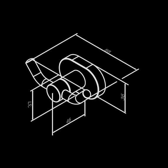 Крючок для полотенец двойной AM.PM Sense L A7435600 хром-7