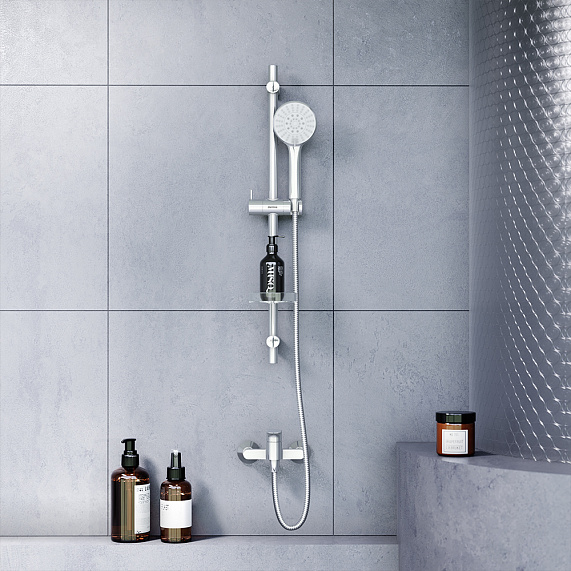 Душевой гарнитур Damixa Palace One 914100000 штанга, шланг 1500, лейка 5 режимов, хром-1
