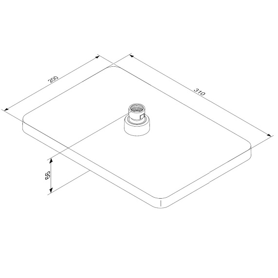 Тропический душ (лейка) Damixa Merkur 940050000 хром-4