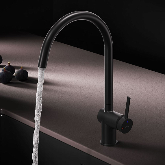 Смеситель для кухни AM.PM Func F8F07022 высокий с С-изливом, черный-2