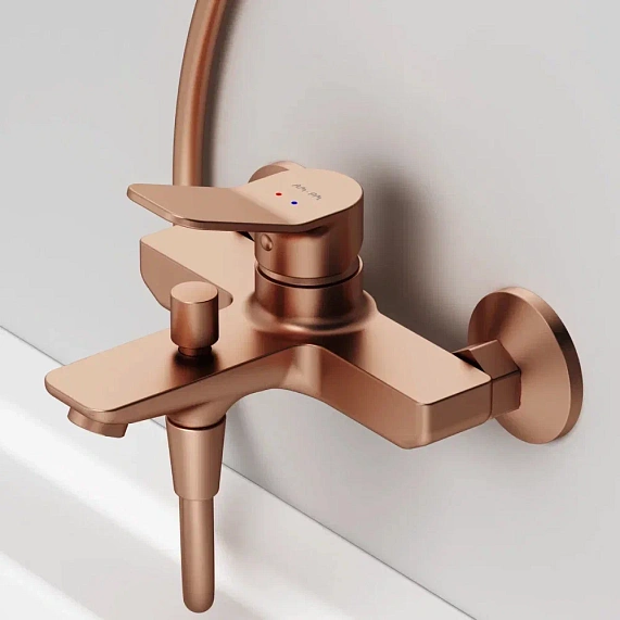 Смеситель для ванны и душа AM.PM X-Joy F85A10044 розовое золото-3