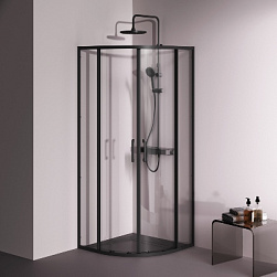 Душевое ограждение без поддона 80x80 AM.PM Above W9XG-401-8080-BT профиль черный