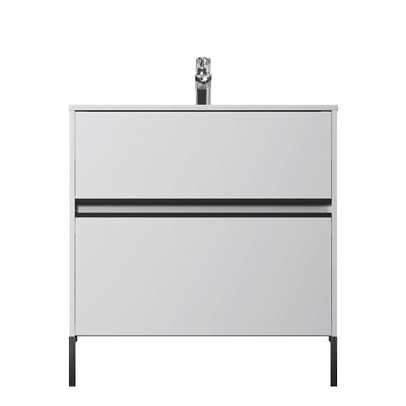 Тумба с раковиной 80 AM.PM Sense M7BFUX0802WG подвесная/напольная на ножках, белый глянец-5